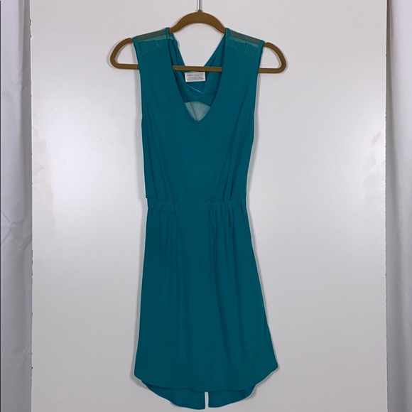Zara Dresses & Skirts - 168 ZARA | Turquoise Fitted Mini Dress Size Small